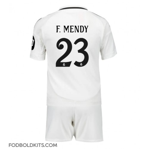 Real Madrid Ferland Mendy #23 Hjemmebanesæt Børn 2024-25 Kortærmet (+ Korte bukser)